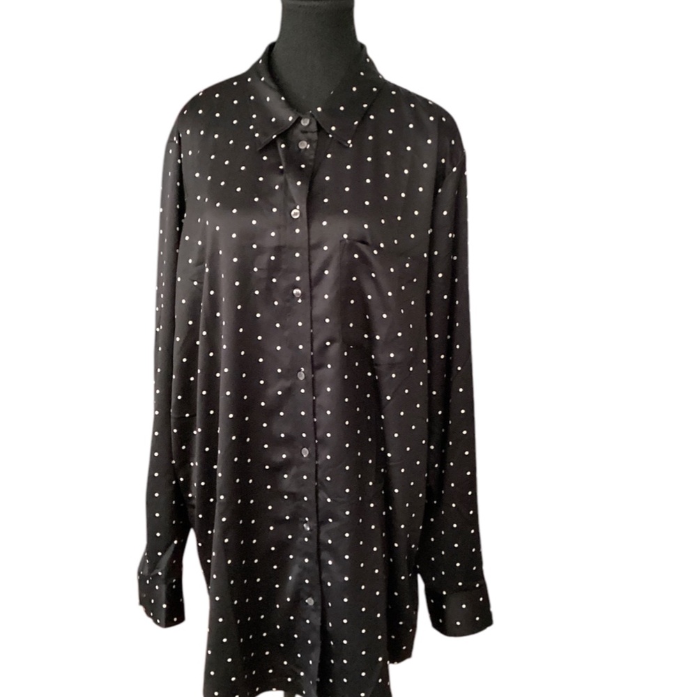 GAP Boyfriend Shirt. Black/White Size XL